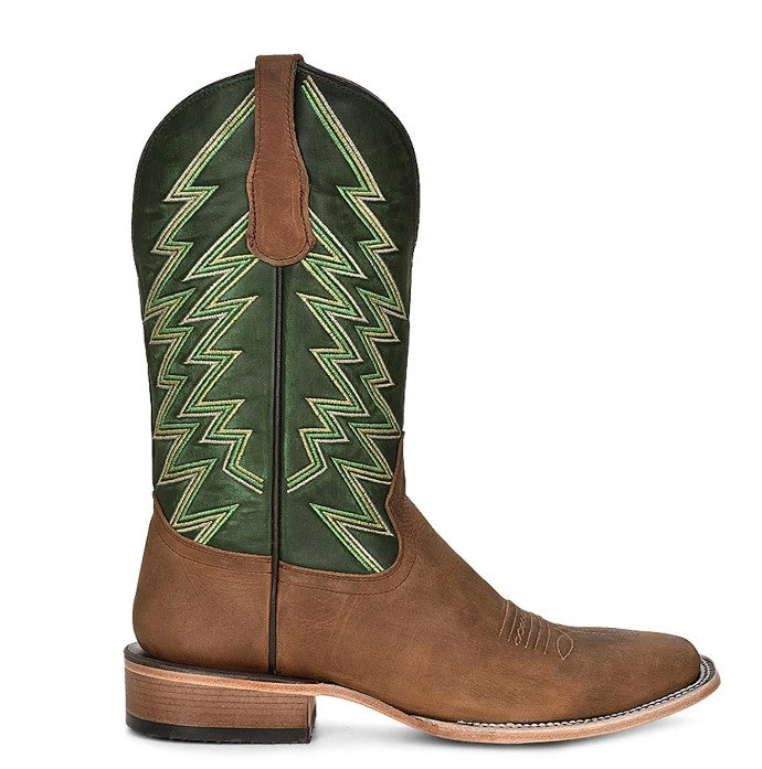 Circle G L5978 Cinnamon/Green Mens Cowboy Boots