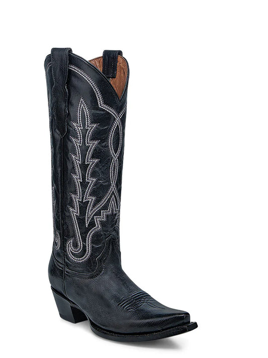 Circle G by Corral L6282 Embroidery Black Snip Toe Ladies Cowboy Boots