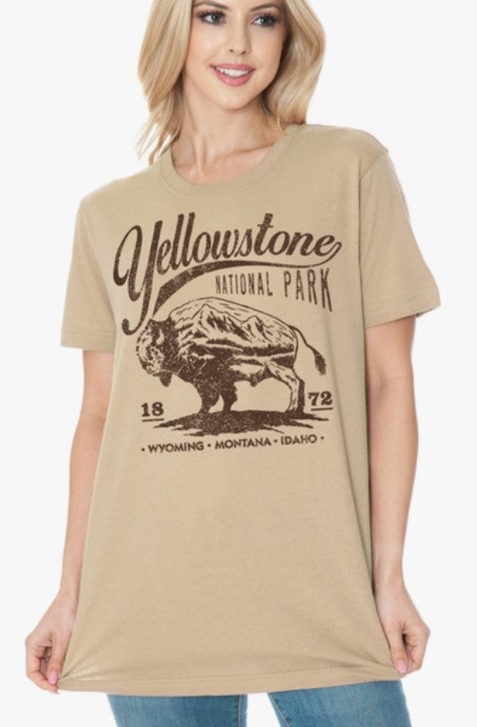 Amused by Blue - Yellowstone Tan T-Shirt MB1610