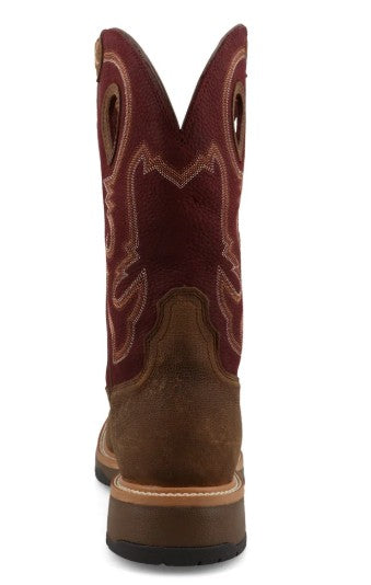 Twisted X Mens Western Boots MHM0025 in Brunette & Oxblood