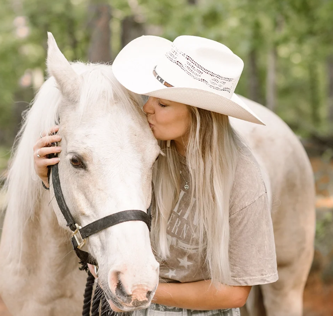 American Hat Makers Montana Cream Straw Cattleman Cowboy Hat