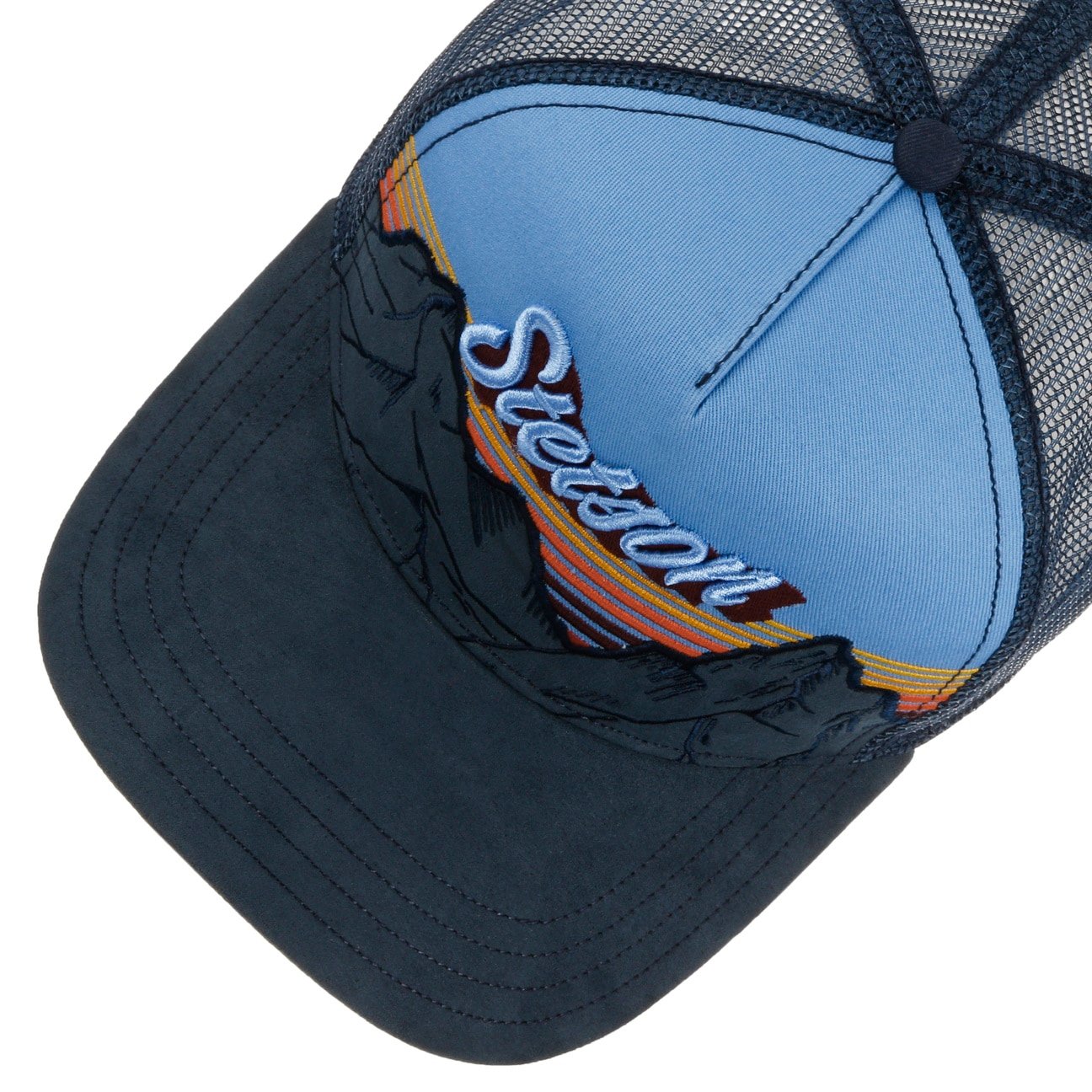 Stetson Trucker Cap Mountain Mist 7746101 in Blue/Navy