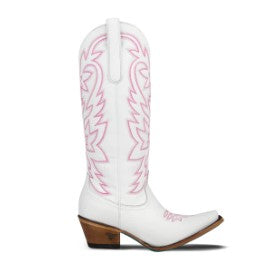 Lane Boots LB0526D-050 Smokeshow in Matte White and Neon Pink