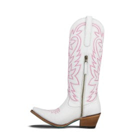 Lane Boots LB0526D-050 Smokeshow in Matte White and Neon Pink