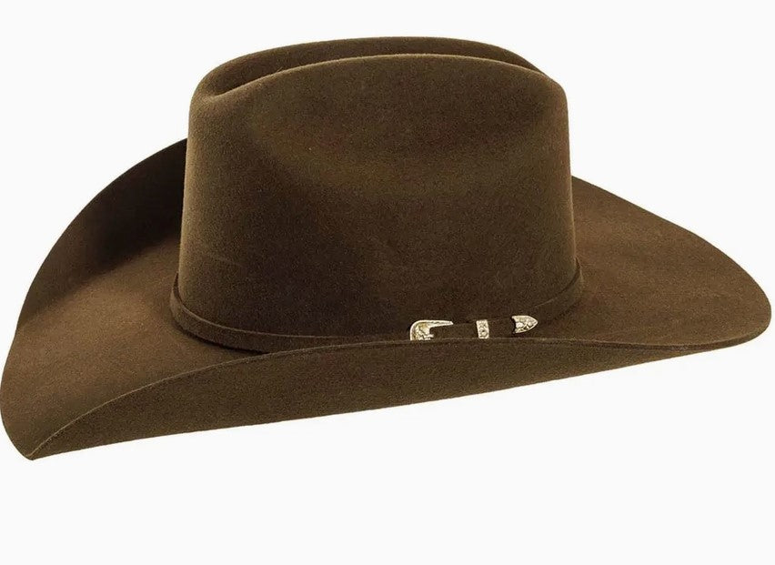 American Hat Makers Old West 3X Cattleman Felt Cowboy Hat in Chestnut