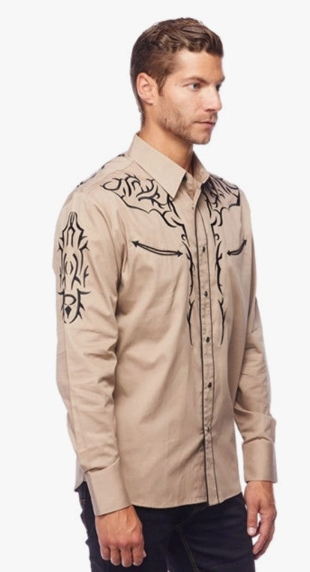 Mens embroidered outlet dress shirts