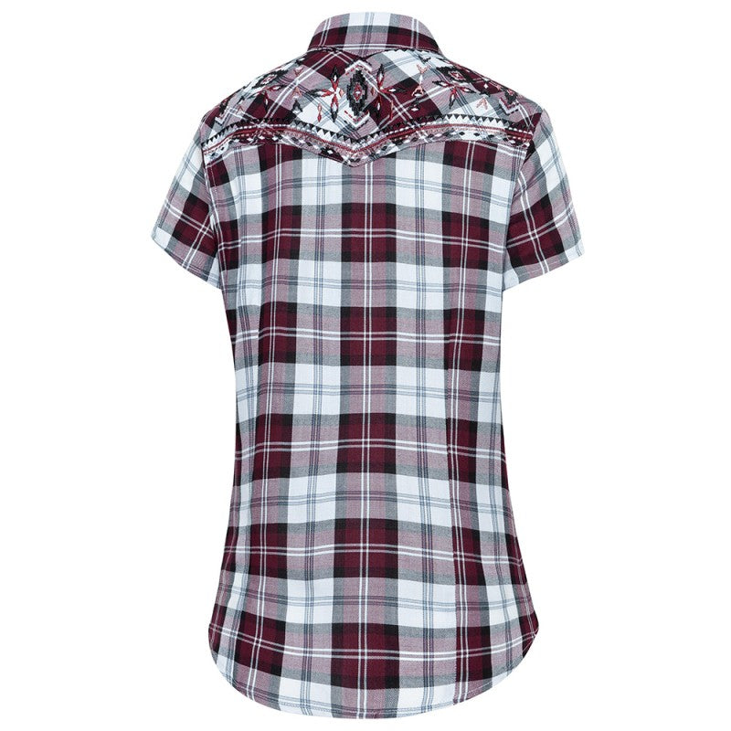 Pasadena Red in Short Ladies Western Blouse