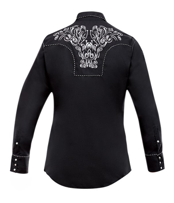 Rangers Remolino 011CA01 Black Western Shirt