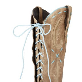 Lane Boots LB0495E-050 Reverie Knee High Corset Latte Suede and Powder Blue
