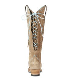 Lane Boots LB0495E-050 Reverie Knee High Corset Latte Suede and Powder Blue