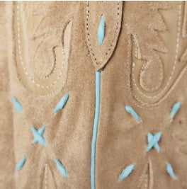 Lane Boots LB0495E-050 Reverie Knee High Corset Latte Suede and Powder Blue