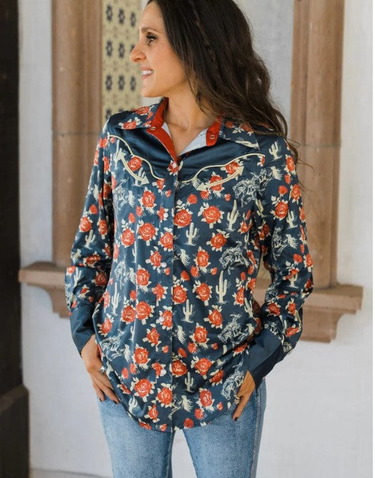 Rodeo Quincy Ride Sally Ride Ladies Western Blouse