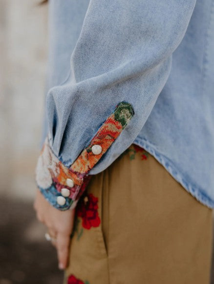 Rodeo Quincy Rosa Vaquera Button Up Blouse
