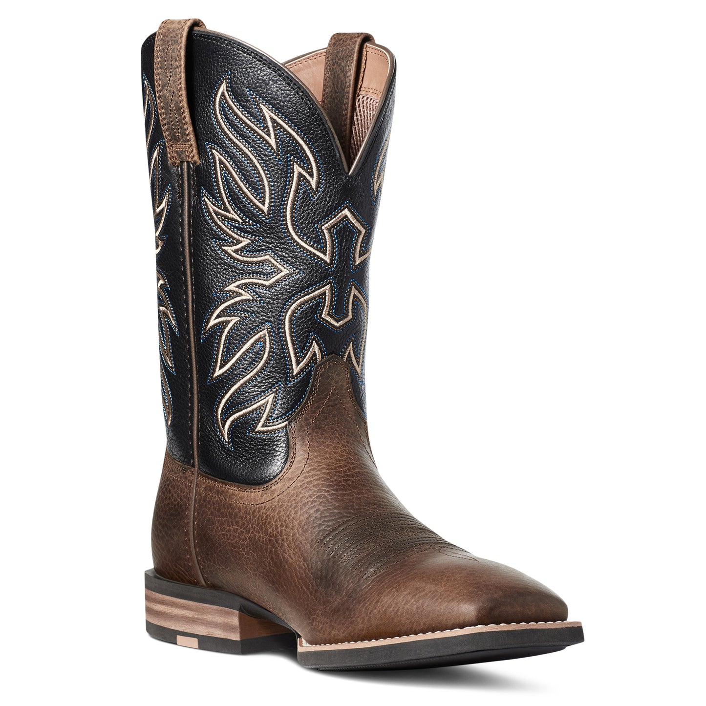 Ariat Mens 10035963 Everlite Western Boot in Vapor Ranch Brown and Black Deertan