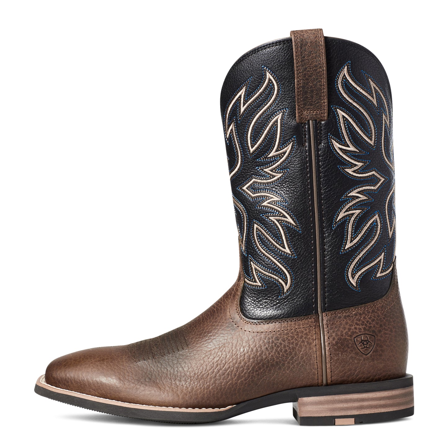 Ariat Mens 10035963 Everlite Western Boot in Vapor Ranch Brown and Black Deertan