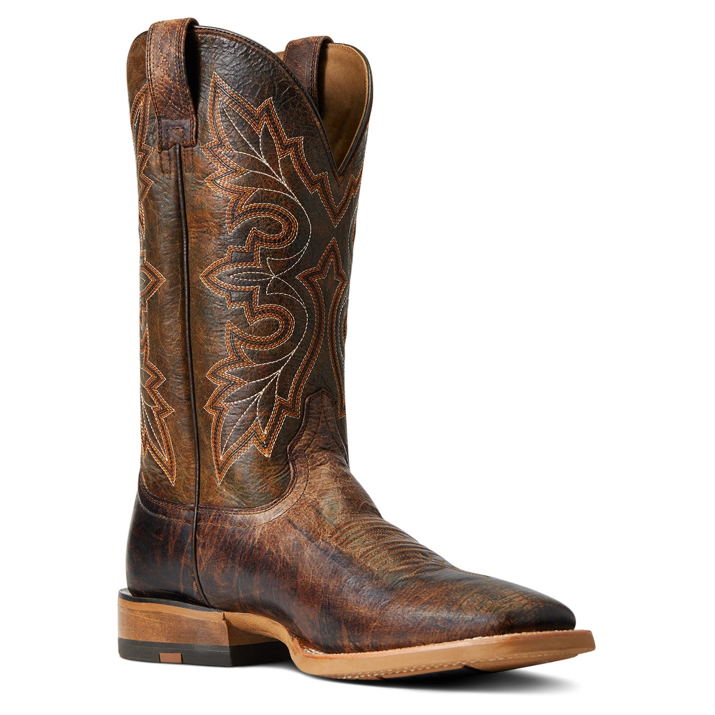 Ariat Mens 10040373 Standout Western Boots in Dusted Wheat and Rusted Fence