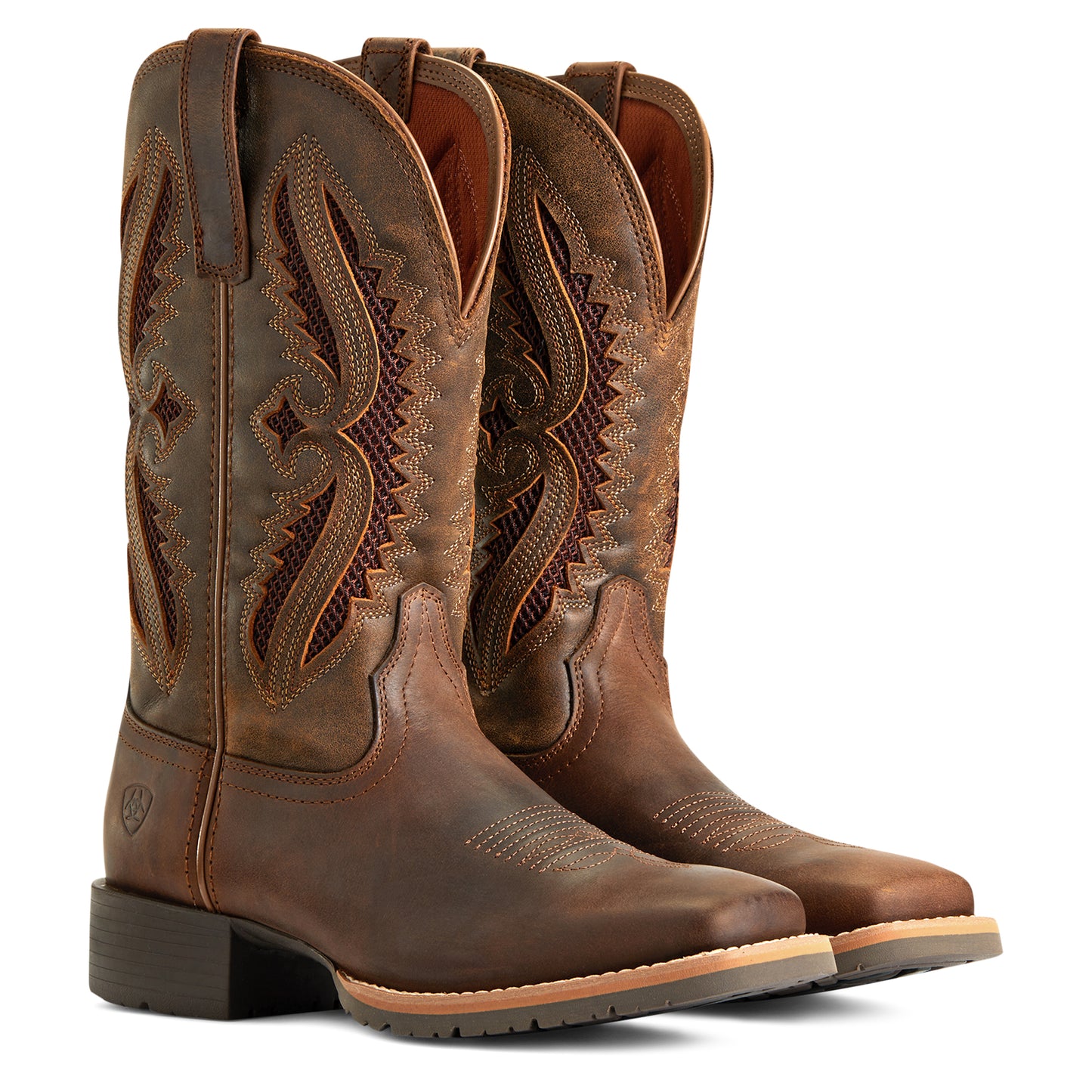 Ariat Ladies 10040411 Hybrid Rancher VentTek 360° Western Boots in Distressed Brown/Truffle