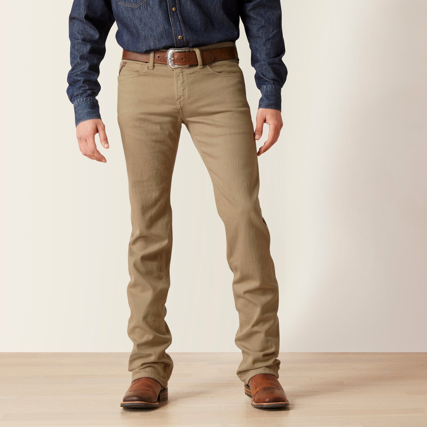 Ariat MEN'S M7 Grizzly Straight Jeans Dark Khaki 10044369