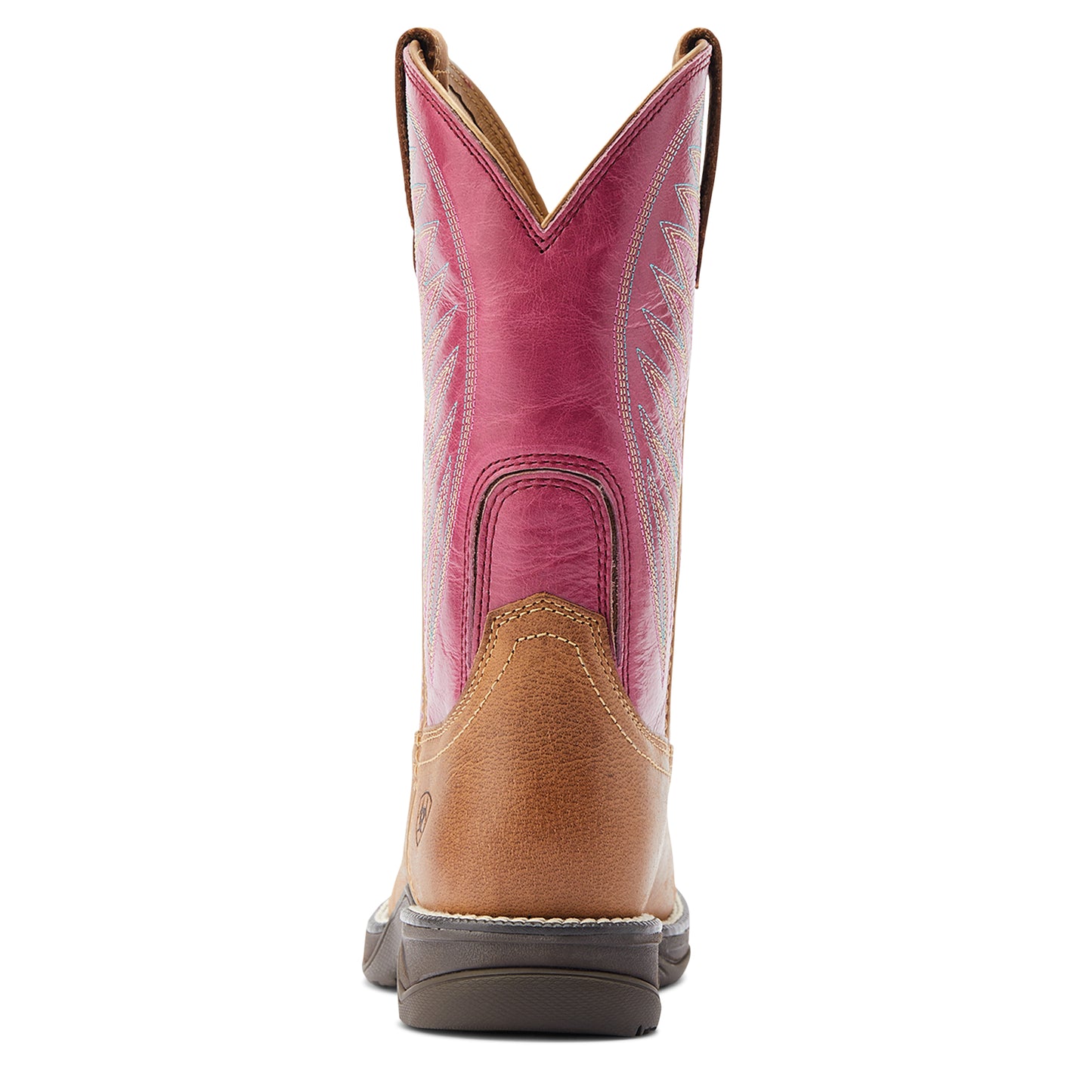 Ariat Ladies 10044418 Anthem Round Toe II Western Boots in Distressed Natural/Rosebud