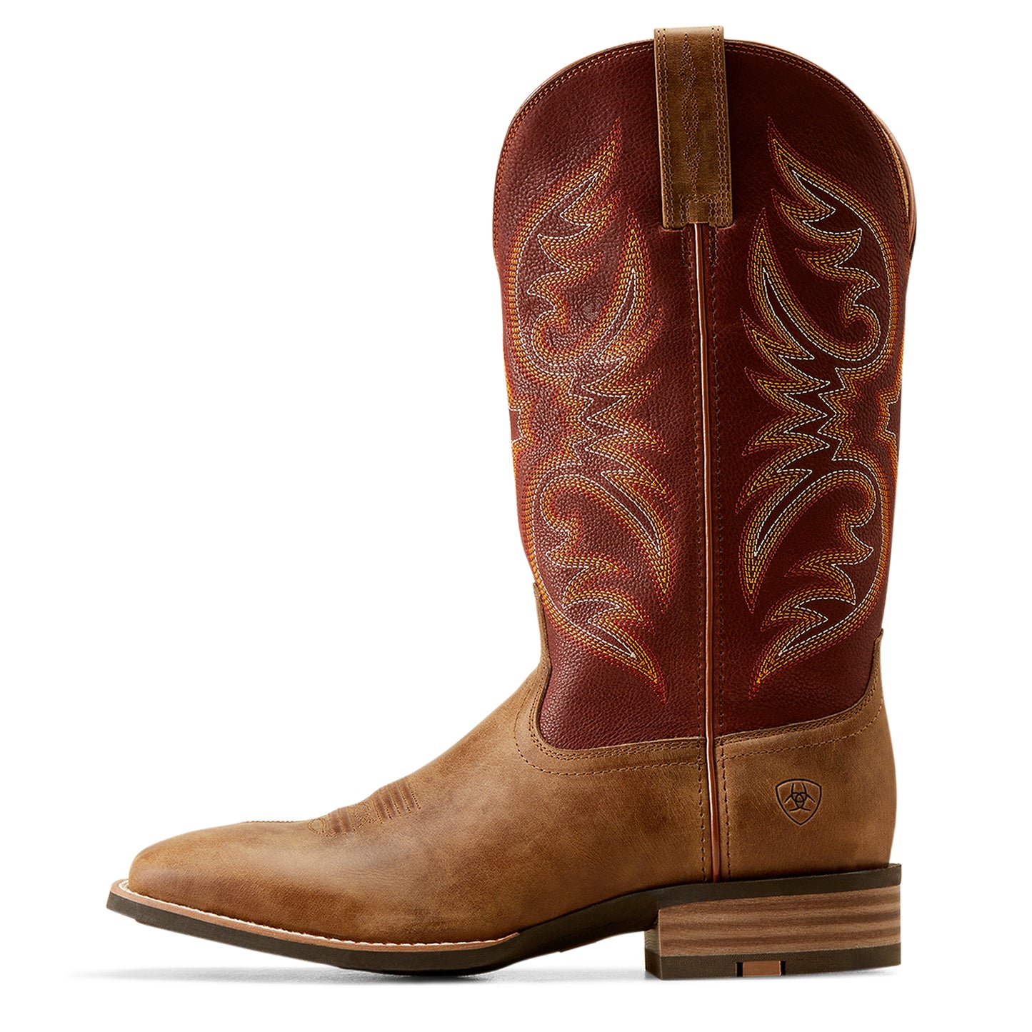 Ariat Mens 10050937 Ricochet Cowboy Boots Sandstorm/Roasted Chestnut