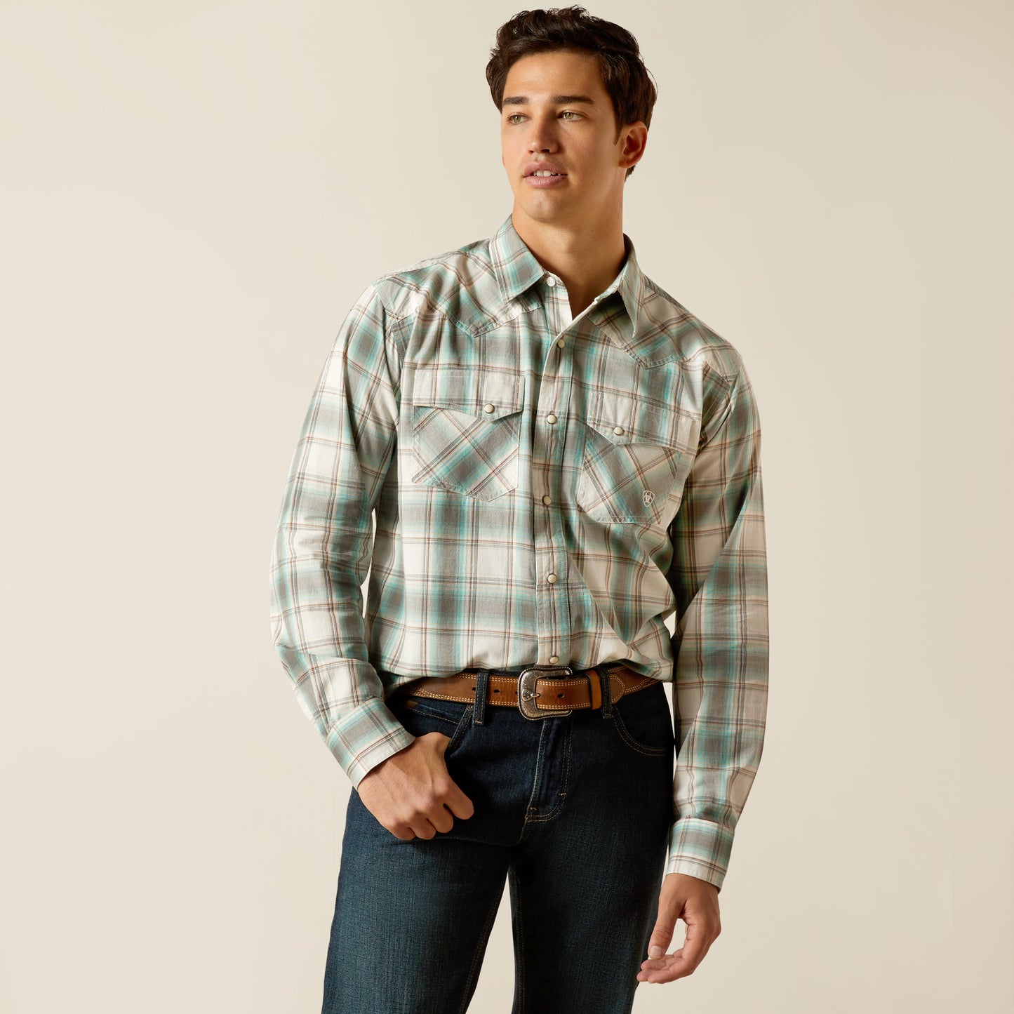 Ariat Mens 10051249 Hansai Retro Fit Shirt in Egret