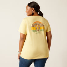 Load image into Gallery viewer, Ariat Ladies Cow Sunset T-Shirt 10048684 in Jojoba
