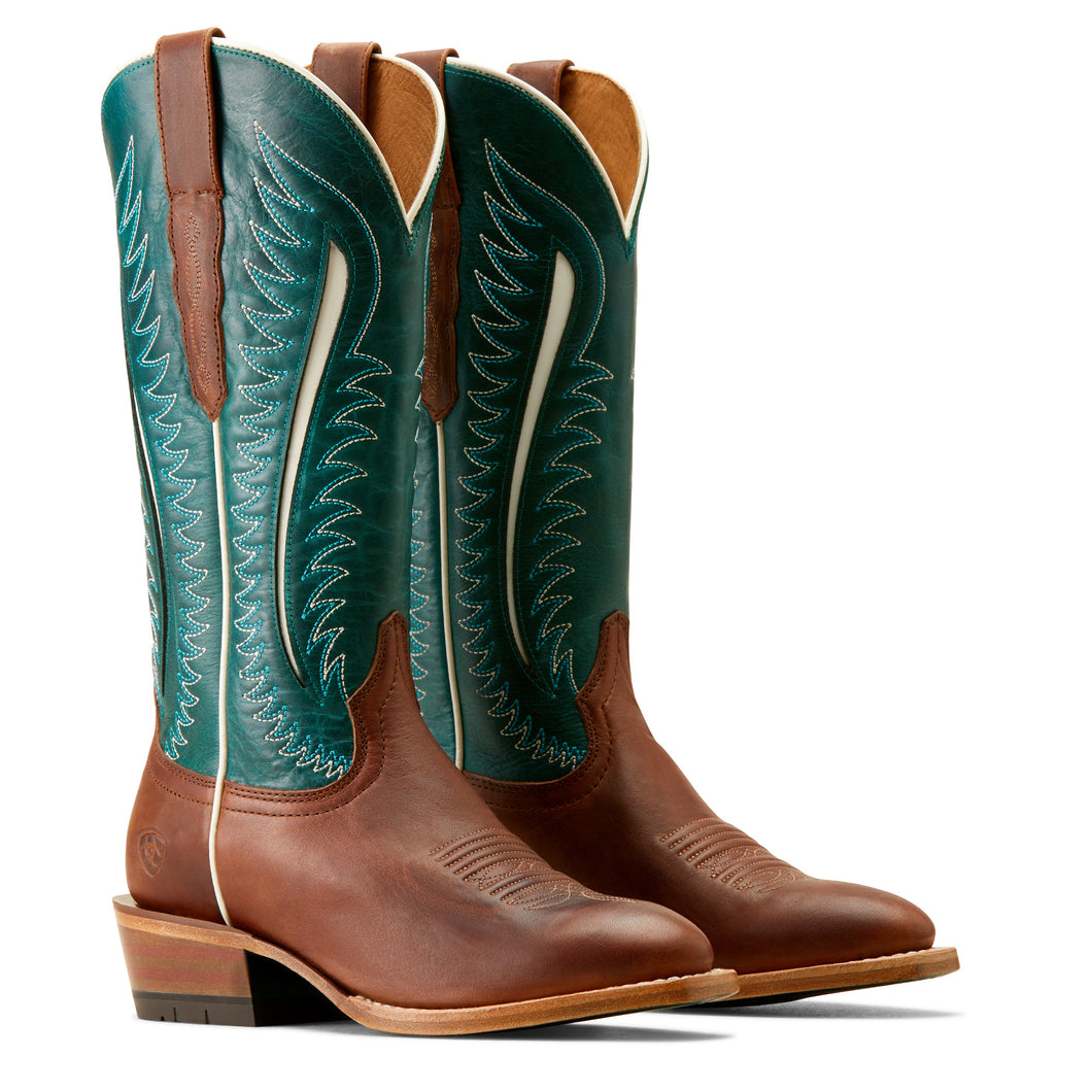 Ariat Ladies 10051065 Futurity Limited Western Boots Umber Rust/Turquoise Nights