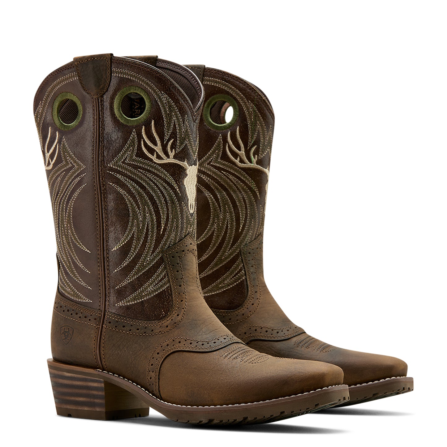 Ariat Mens 10061156 Hybrid Roughstock Antler Cowboy Boost in Antler Taupe