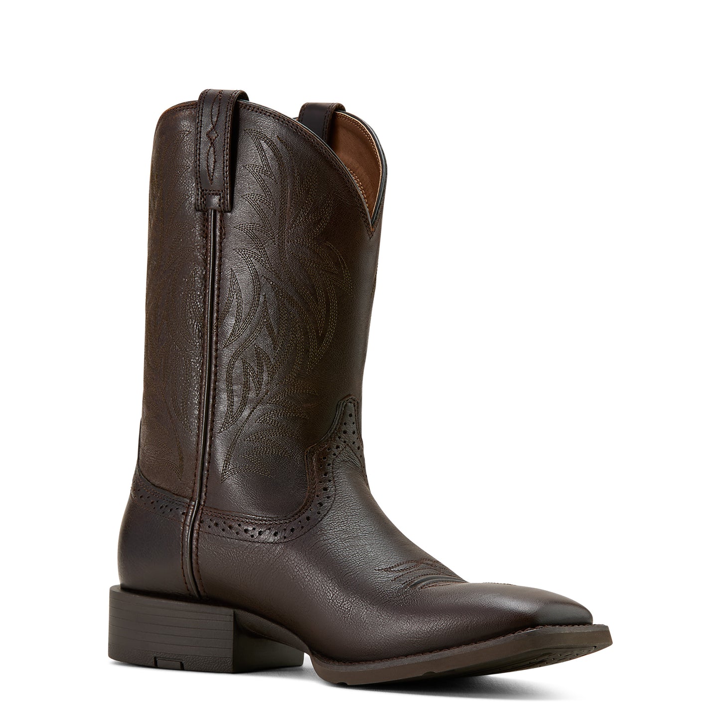 Ariat Mens 10061276 Sport Wide Square Toe Western Boots in BURNISHED CHOCOLATE