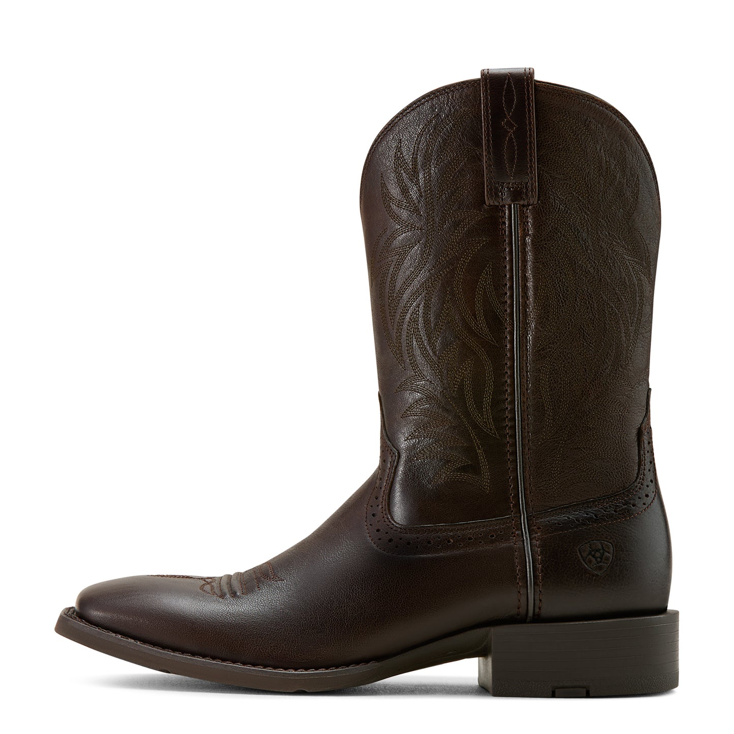 Ariat Mens 10061276 Sport Wide Square Toe Western Boots in BURNISHED CHOCOLATE