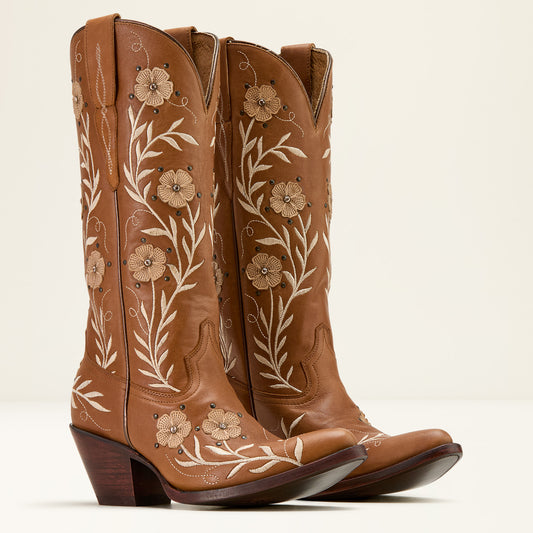 Ariat Ladies 10061311 Romance Cowboy Boots in Soft Honey Tan