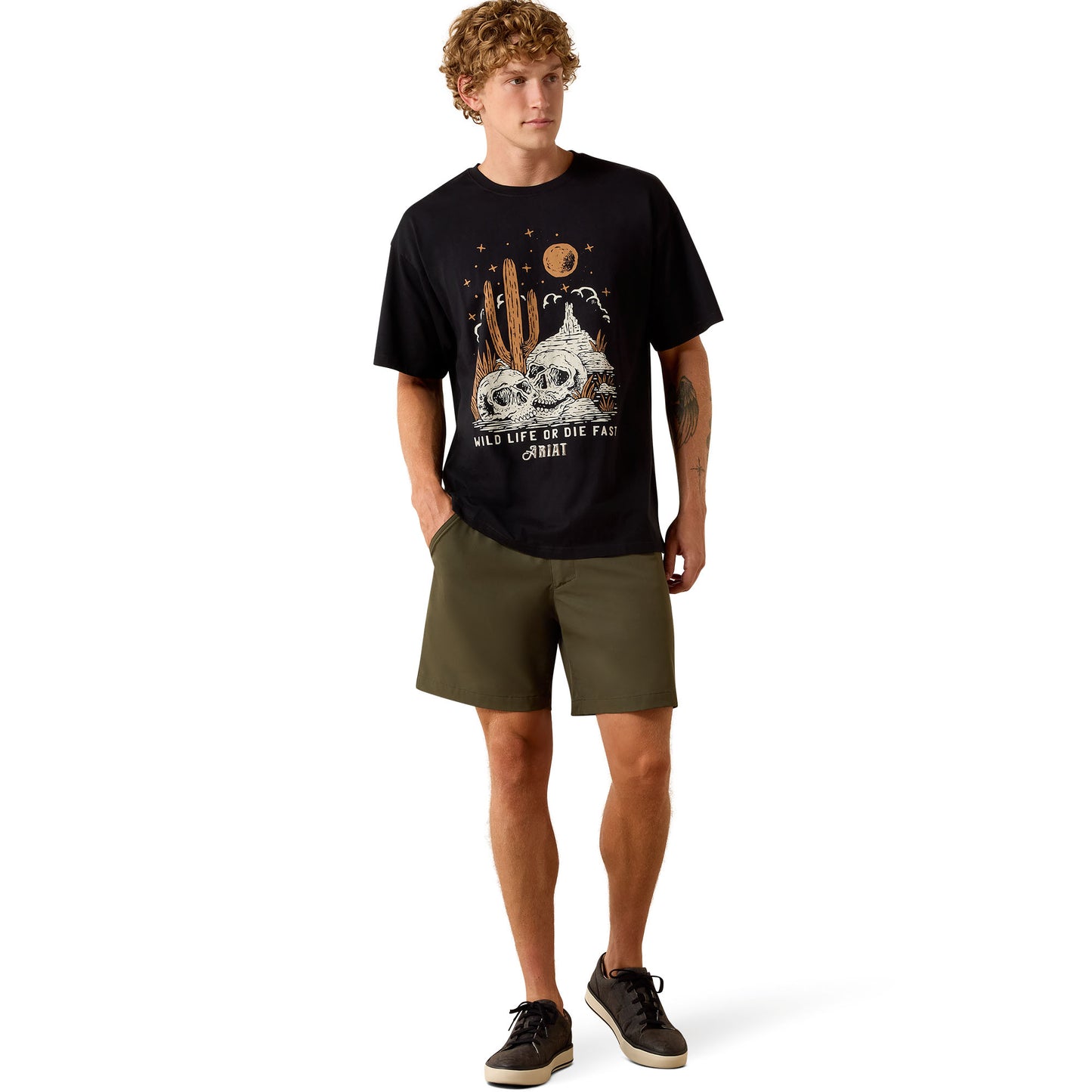 Ariat Mens 10071097 Wild Life Boxy T-Shirt in Black
