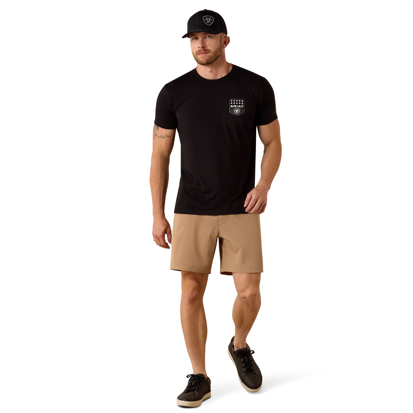 Ariat Mens 10073966 Patriotic Badge T-Shirt in Black