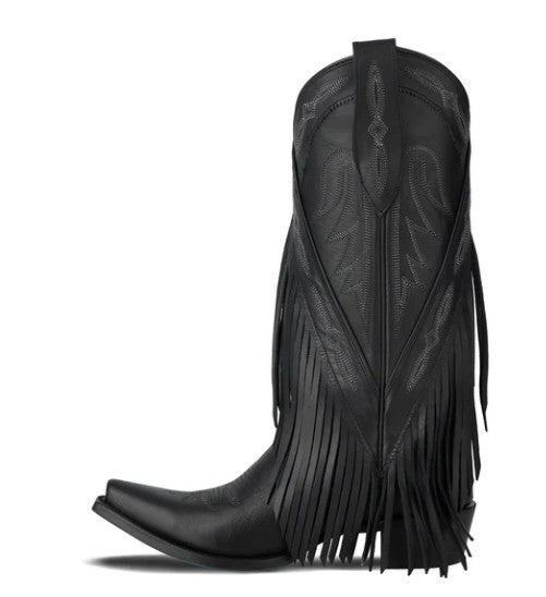 Lane Boots LB0482C-060 Senita Falls Cowboy Boots in Jet Black