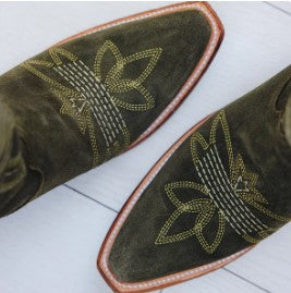 Lane Boots LB0529B-050 Squash Blossom Boots in Olive Suede
