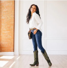 Lane Boots LB0529B-050 Squash Blossom Boots in Olive Suede