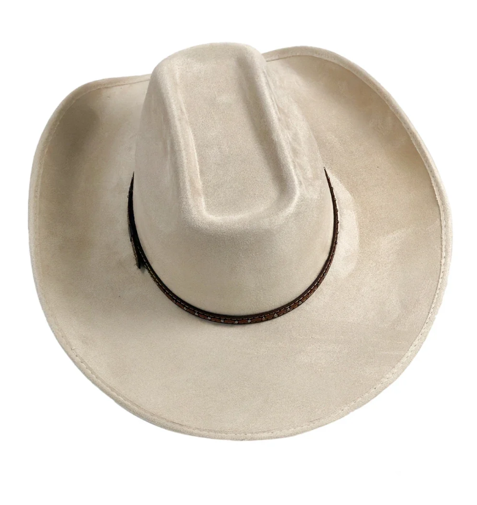 American Hat Makers Trigger Brick Crown Cowboy Hat in Cream