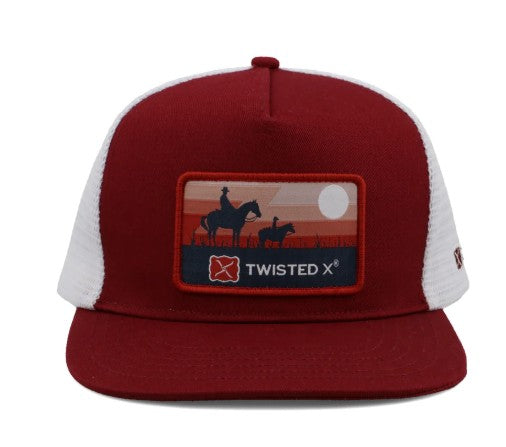 Twisted X Cap CAP007 in Red & White