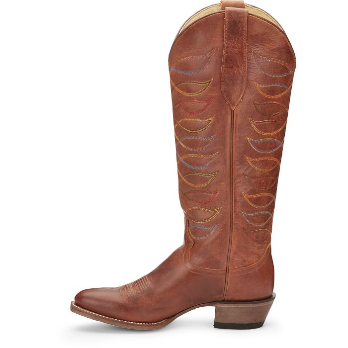 Justin Ladies VN4461 Whitley Cowboy Boots in Rust