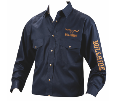 Bullhide Western Shirt in Navy WS-02