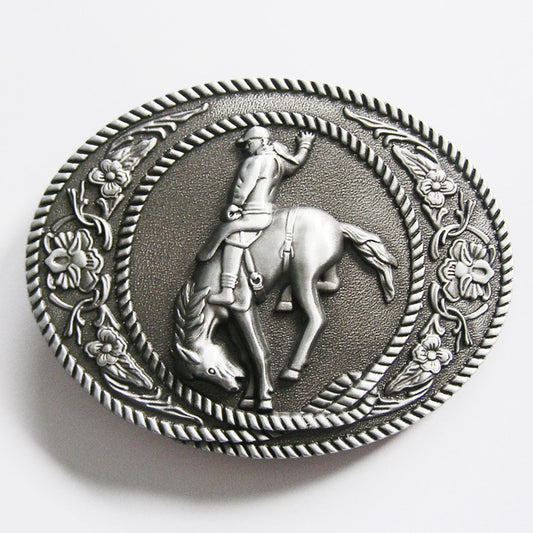 Buckle Bucking Bronco WT050AS Silver