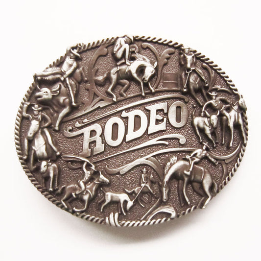 Buckle Rodeo Cowboy WT083AS Silver