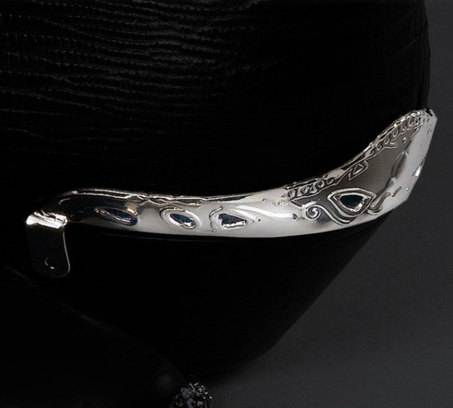 Western Express Engraved Silver Heel Guards WX-44