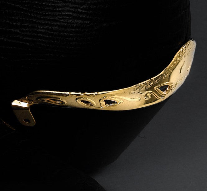 Western Express Engraved Brass Heel Guards WX-46