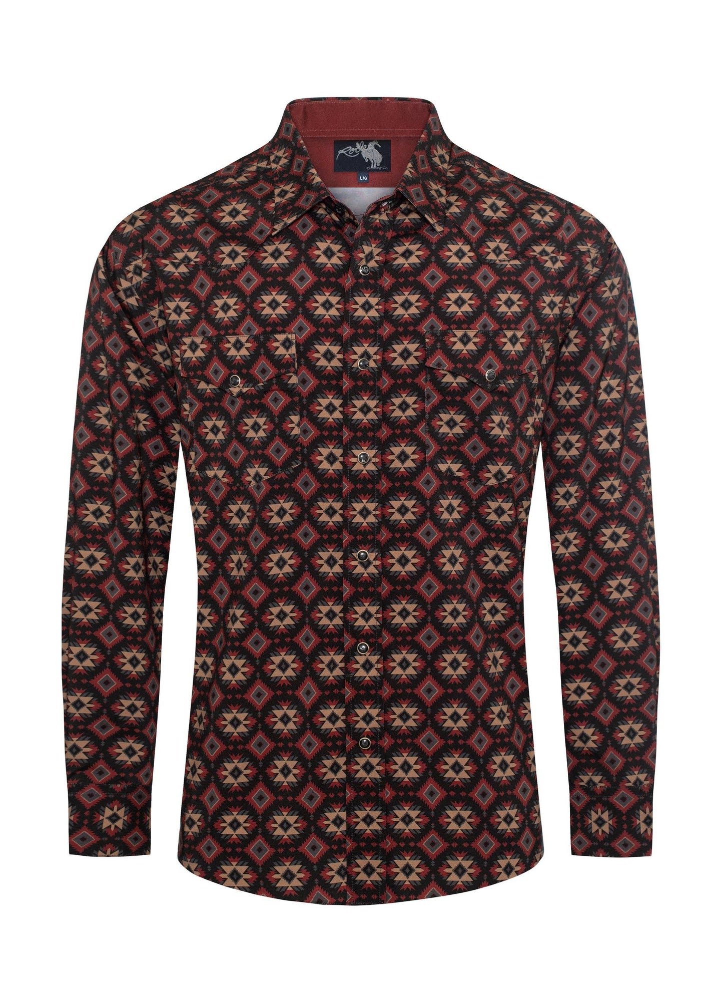 Rodeo Clothing Men's Western Pearl Snap Aztec Print Shirt MPS110L-1131