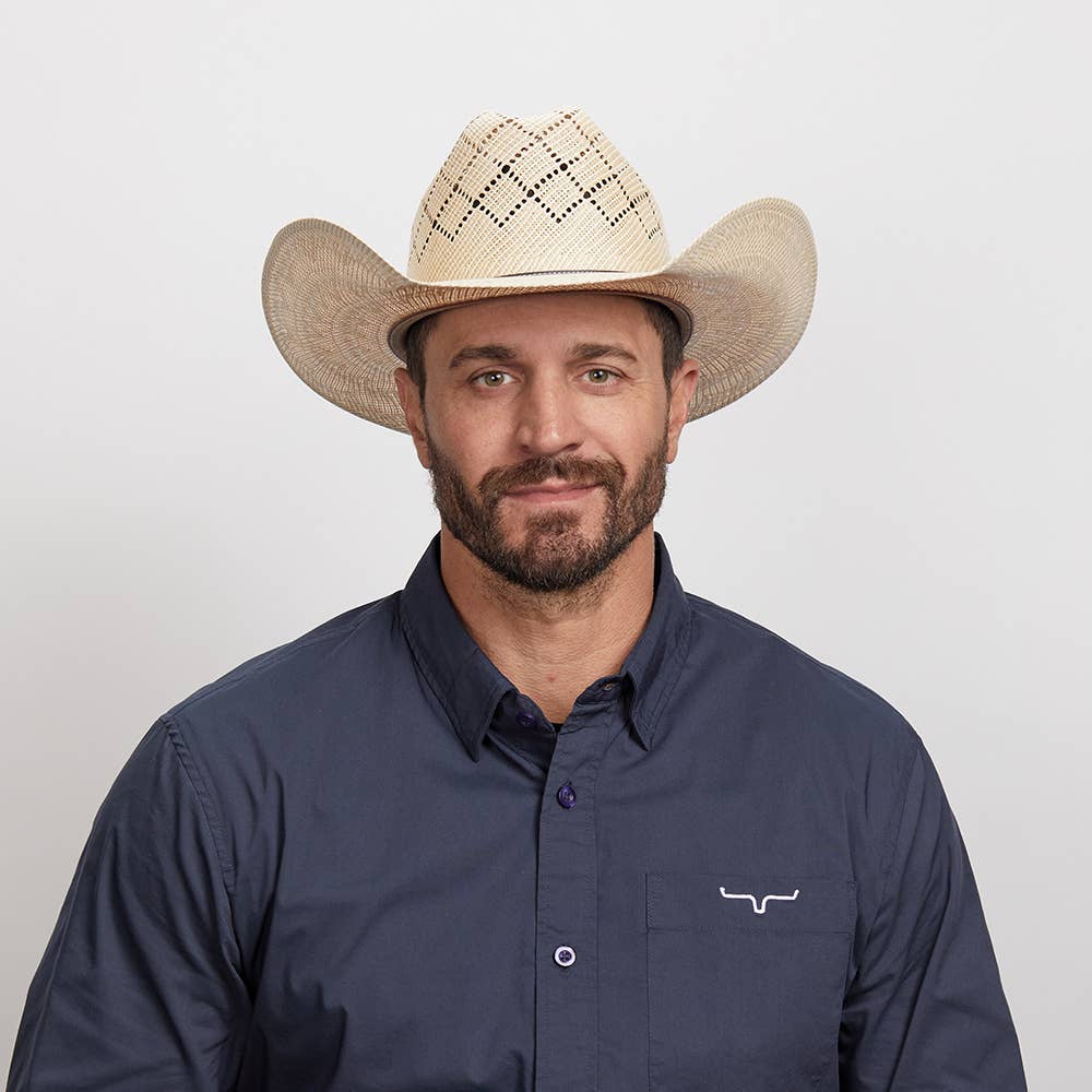 American Hat Makers Straw Cowboy Hat Cattleman Western - Style Gunman: Ivory