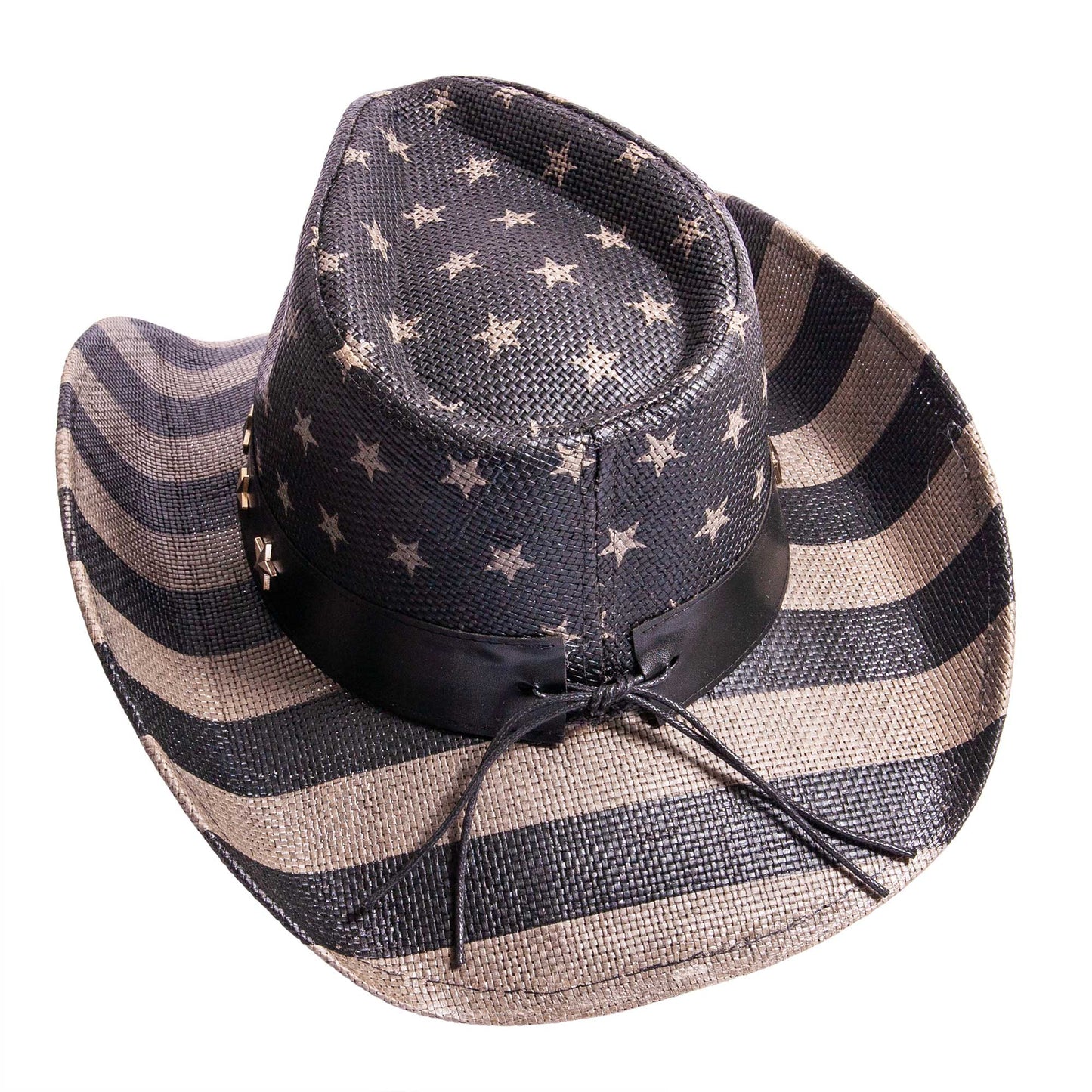 American Hat Maker Americana - Straw Cowboy Hat in Black