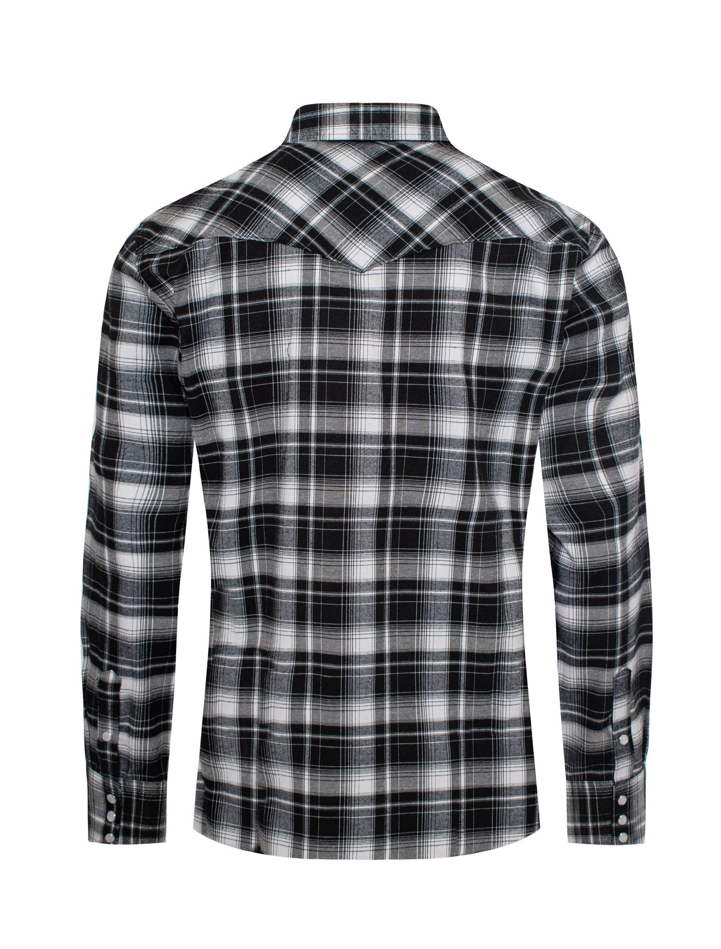 Men's Western Long Sleeve Flannel Shirts With Snap Buttons: FLS300-309