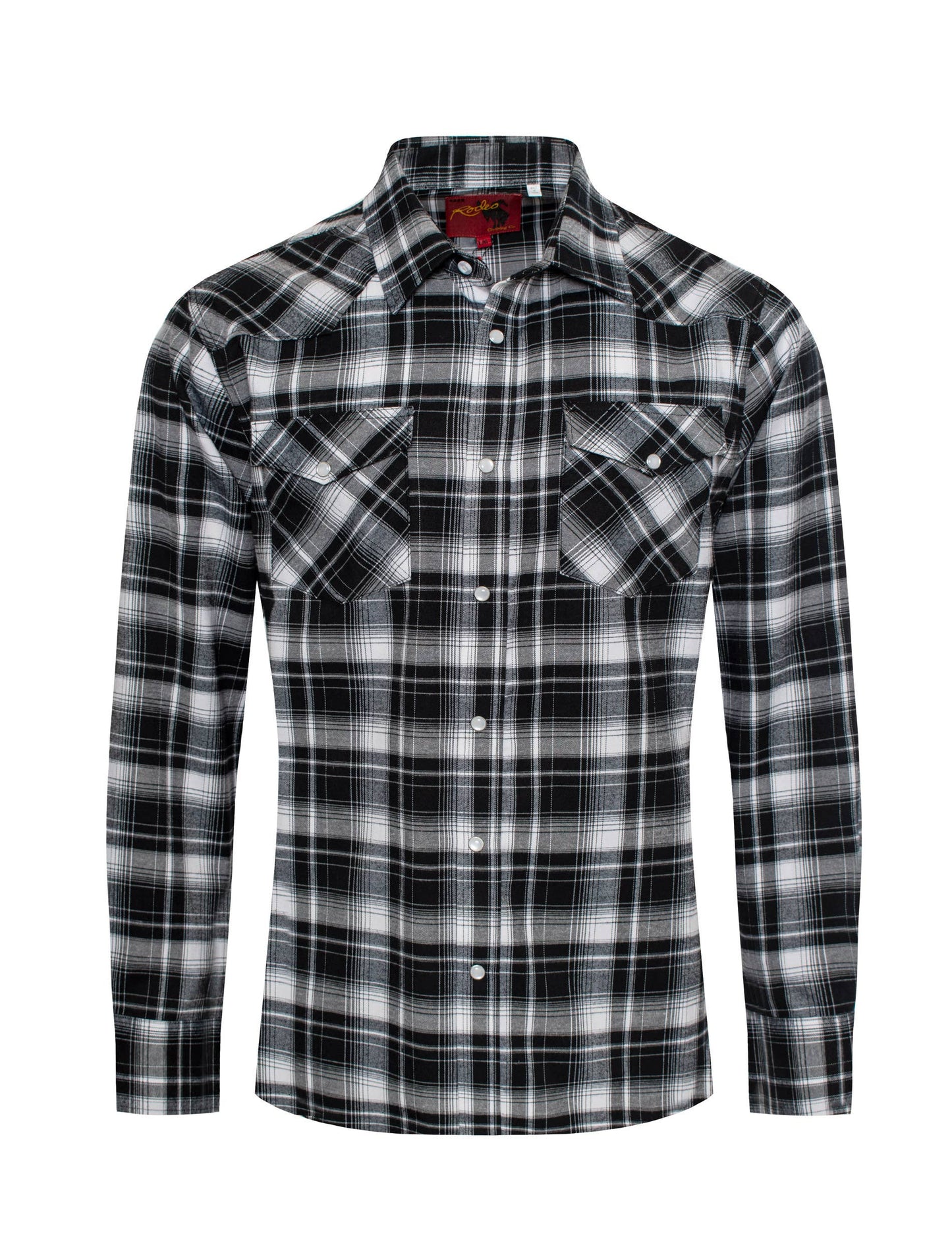 Men's Western Long Sleeve Flannel Shirts With Snap Buttons: FLS300-309