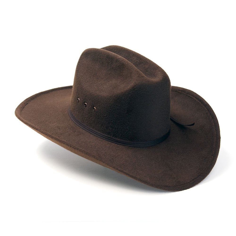 Western Express BFF269 Brown Cattleman Faux Felt Cowboy Hat